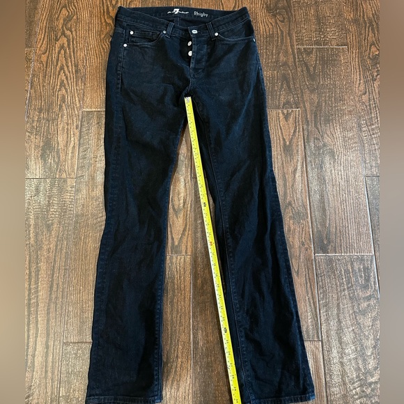 7 for all mankind men’s rhibgy black denim size 29 - Picture 1 of 5
